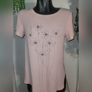 Camber & Grace Pastel Pink Short Sleeve Top S